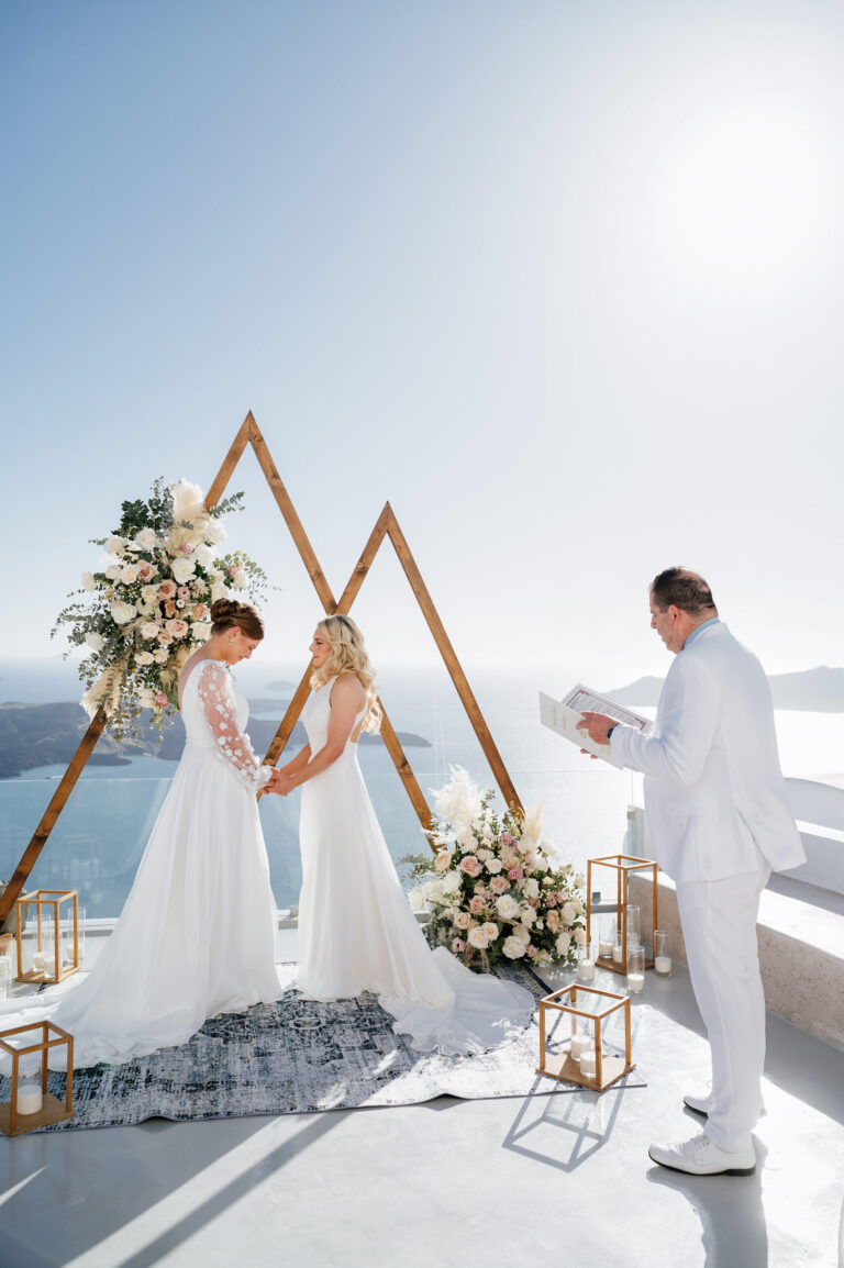 A romantic same-sex wedding at private villa captured forever