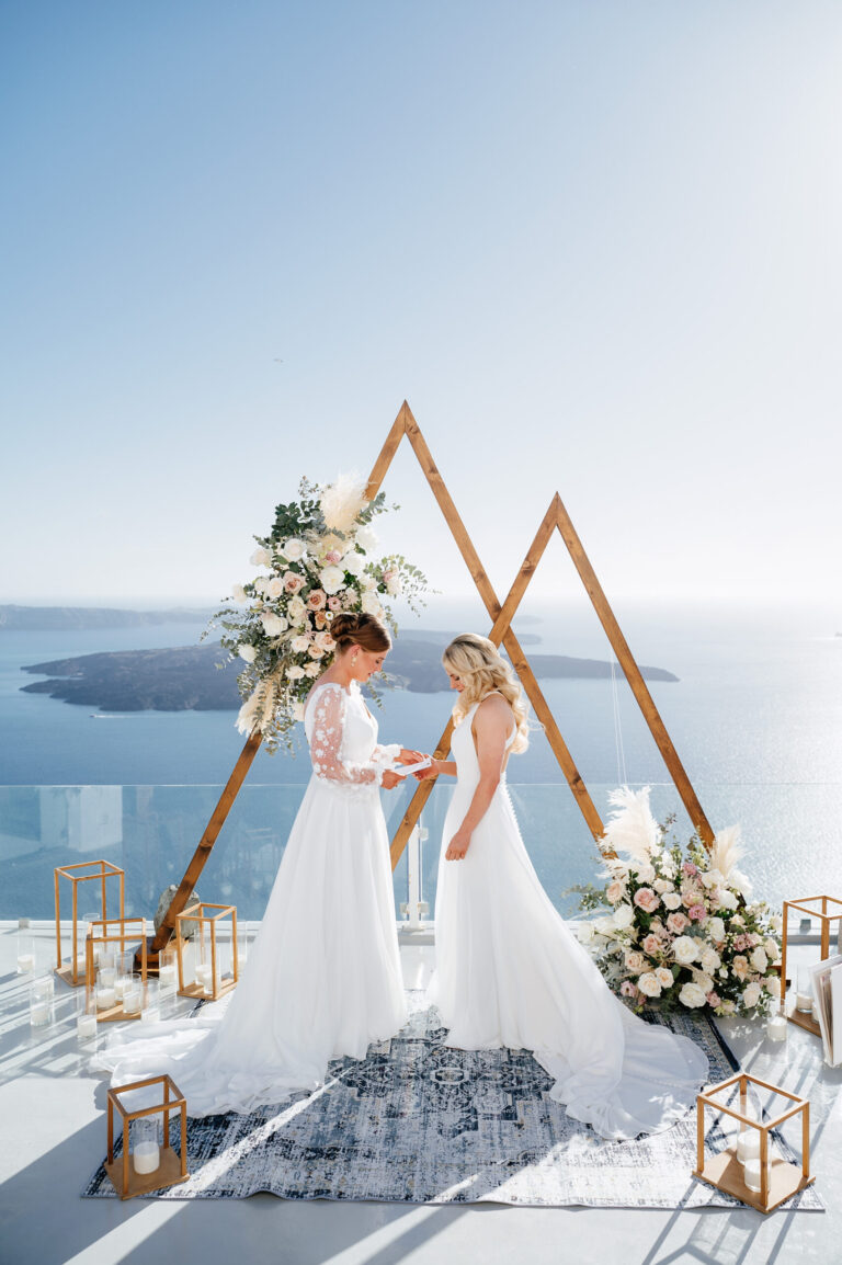 A romantic same-sex wedding at private villa captured forever