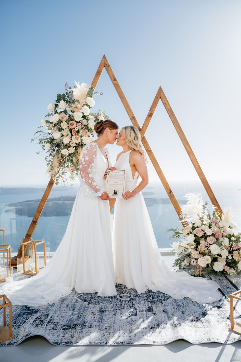A romantic same-sex wedding at private villa captured forever