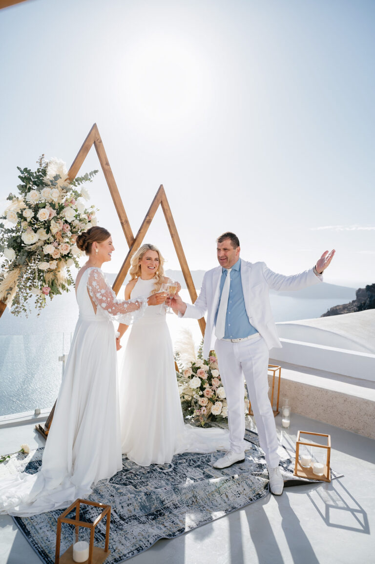 A romantic same-sex wedding at private villa captured forever