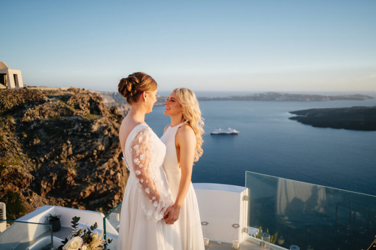 A romantic same-sex wedding at private villa captured forever