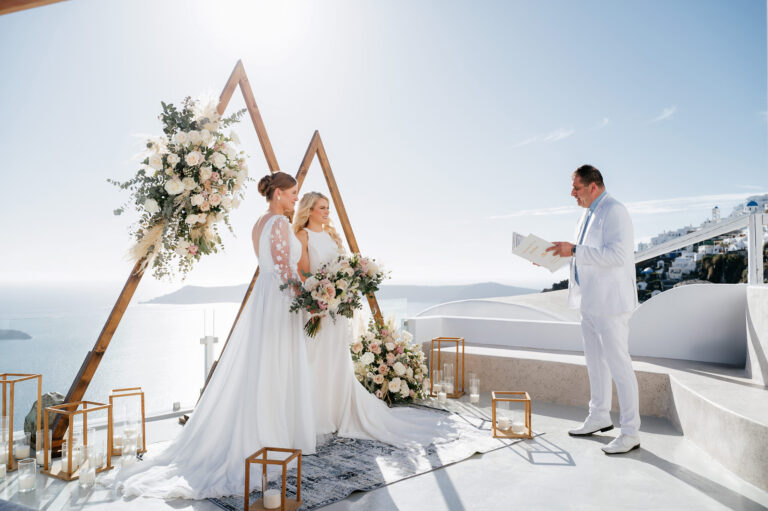 A romantic same-sex wedding at private villa captured forever