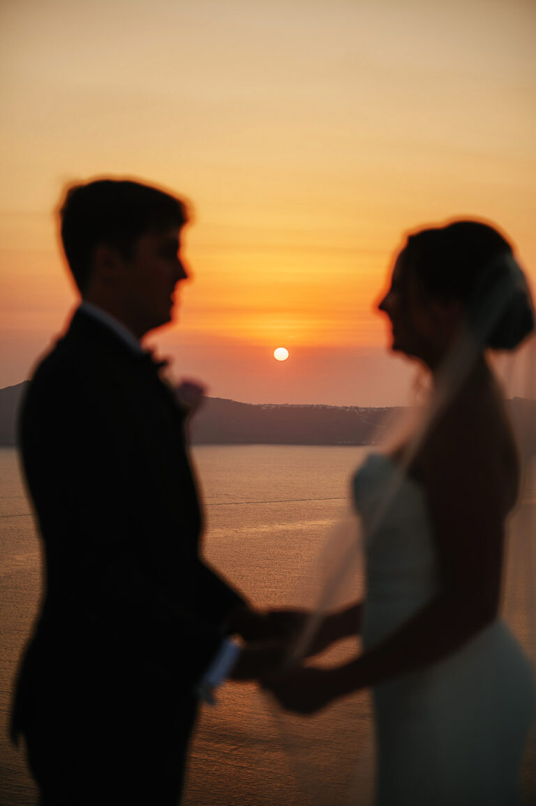 Intimate Santorini elopement at a private villa