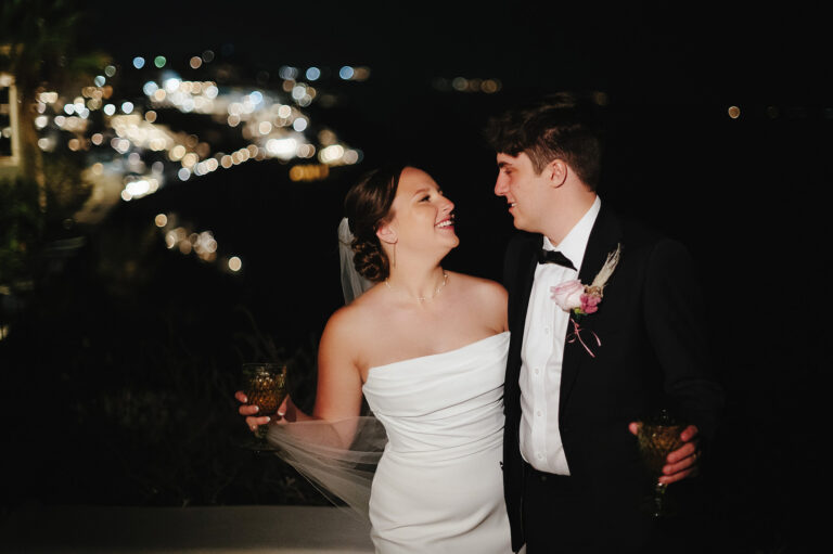 Intimate Santorini elopement at a private villa