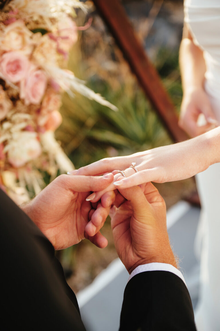 Intimate Santorini elopement at a private villa