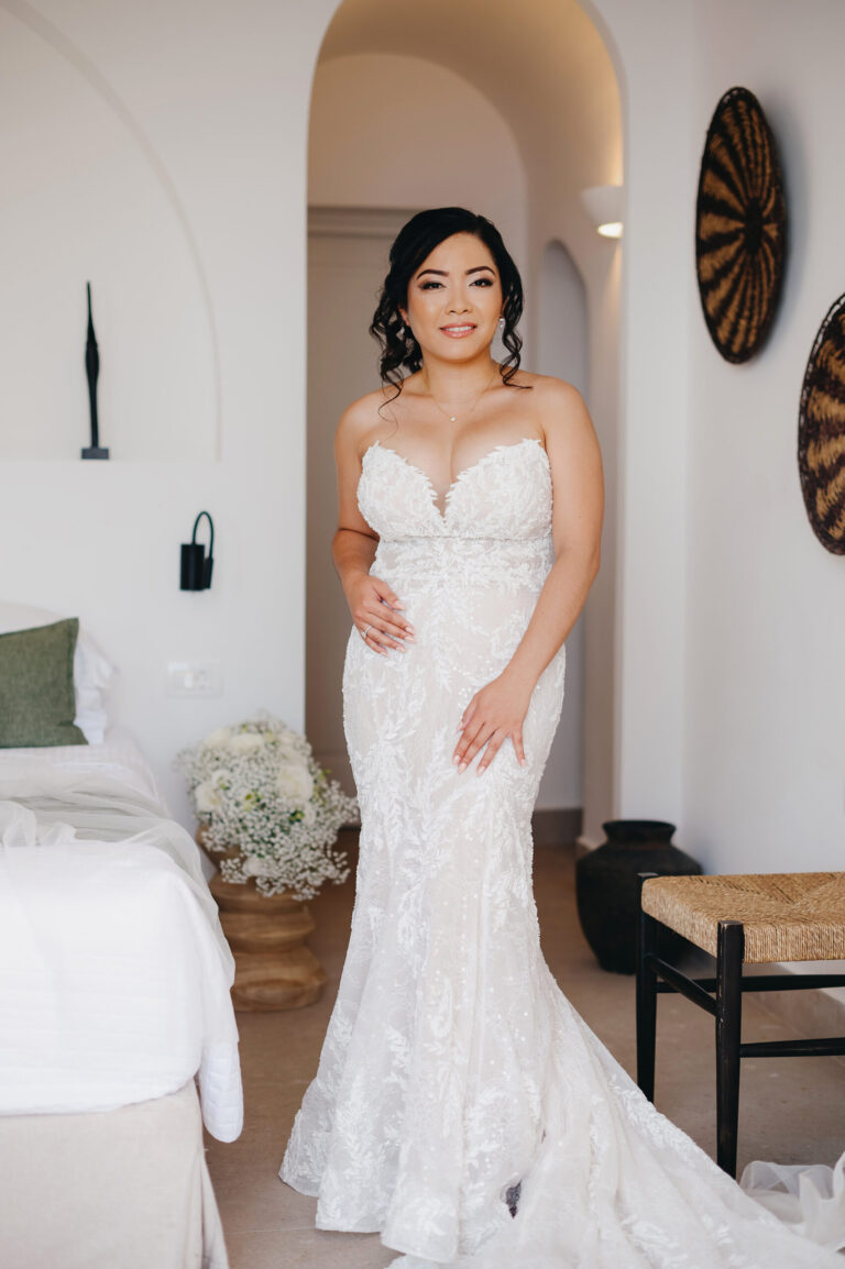 Joyful Santorini wedding journey with guests at Le Cote venue