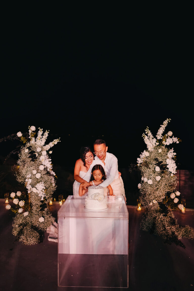 Joyful Santorini wedding journey with guests at Le Cote venue