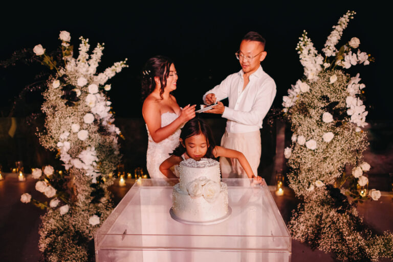 Joyful Santorini wedding journey with guests at Le Cote venue