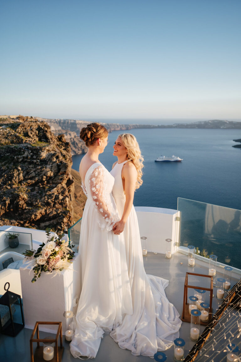 A romantic same-sex wedding at private villa captured forever