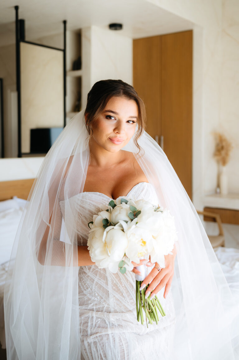 Вoutique Santorini wedding at Venetsanos Winery | Evgen & Maria