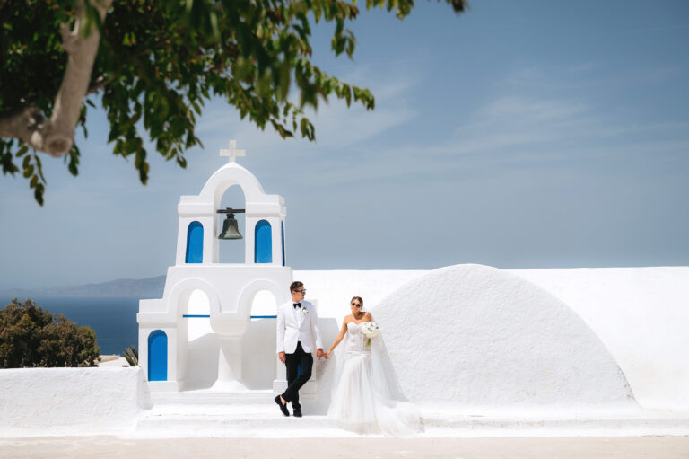 Вoutique Santorini wedding at Venetsanos Winery | Evgen & Maria