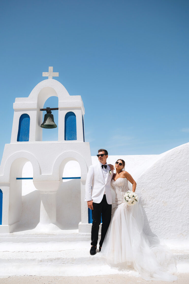 Вoutique Santorini wedding at Venetsanos Winery | Evgen & Maria