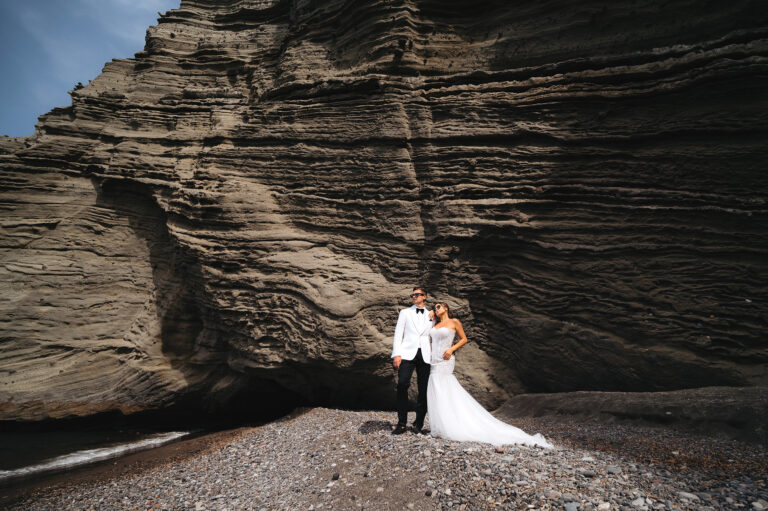 Вoutique Santorini wedding at Venetsanos Winery | Evgen & Maria