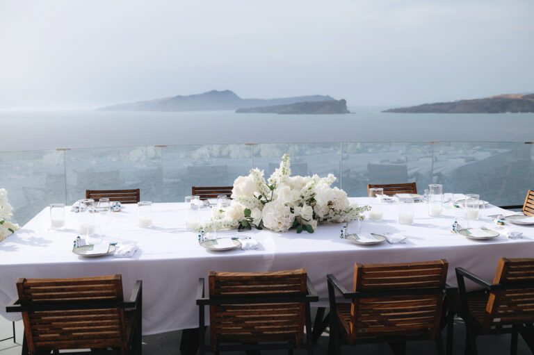 Вoutique Santorini wedding at Venetsanos Winery | Evgen & Maria