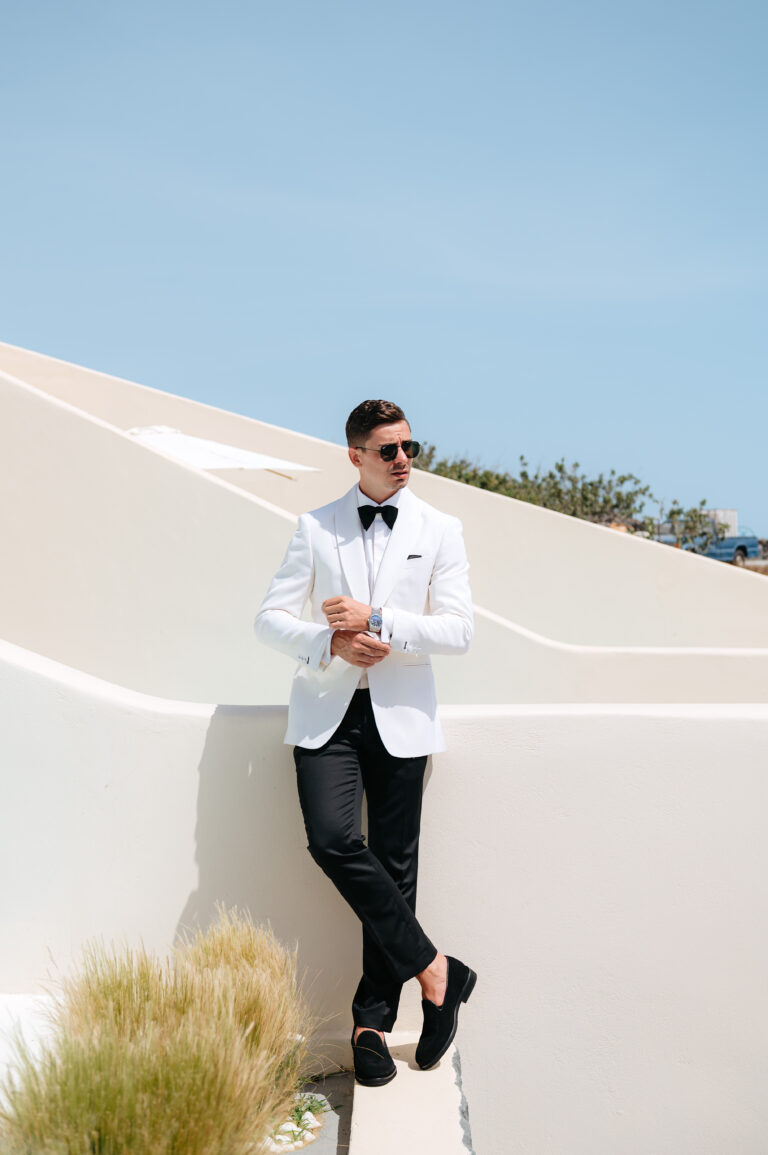 Вoutique Santorini wedding at Venetsanos Winery | Evgen & Maria
