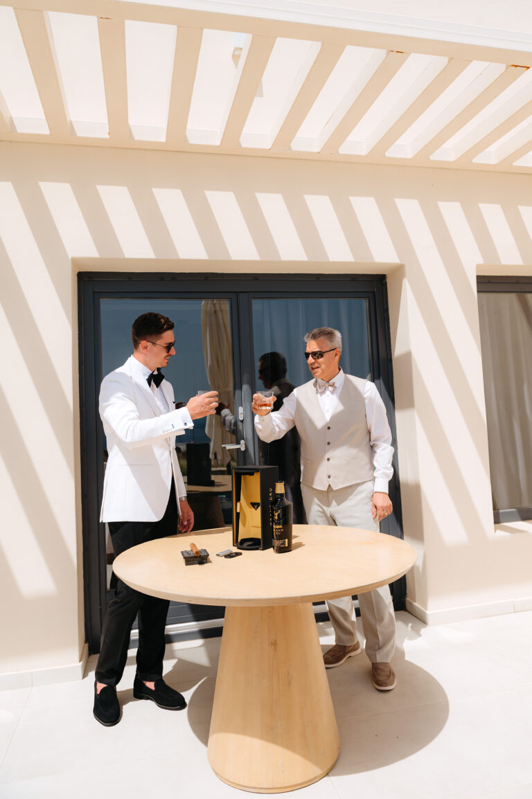 Вoutique Santorini wedding at Venetsanos Winery | Evgen & Maria